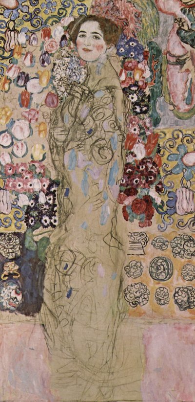 Portret van Maria Munk door Gustav Klimt